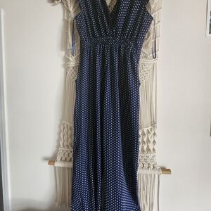 Monteau Navy and White Maxi Dress